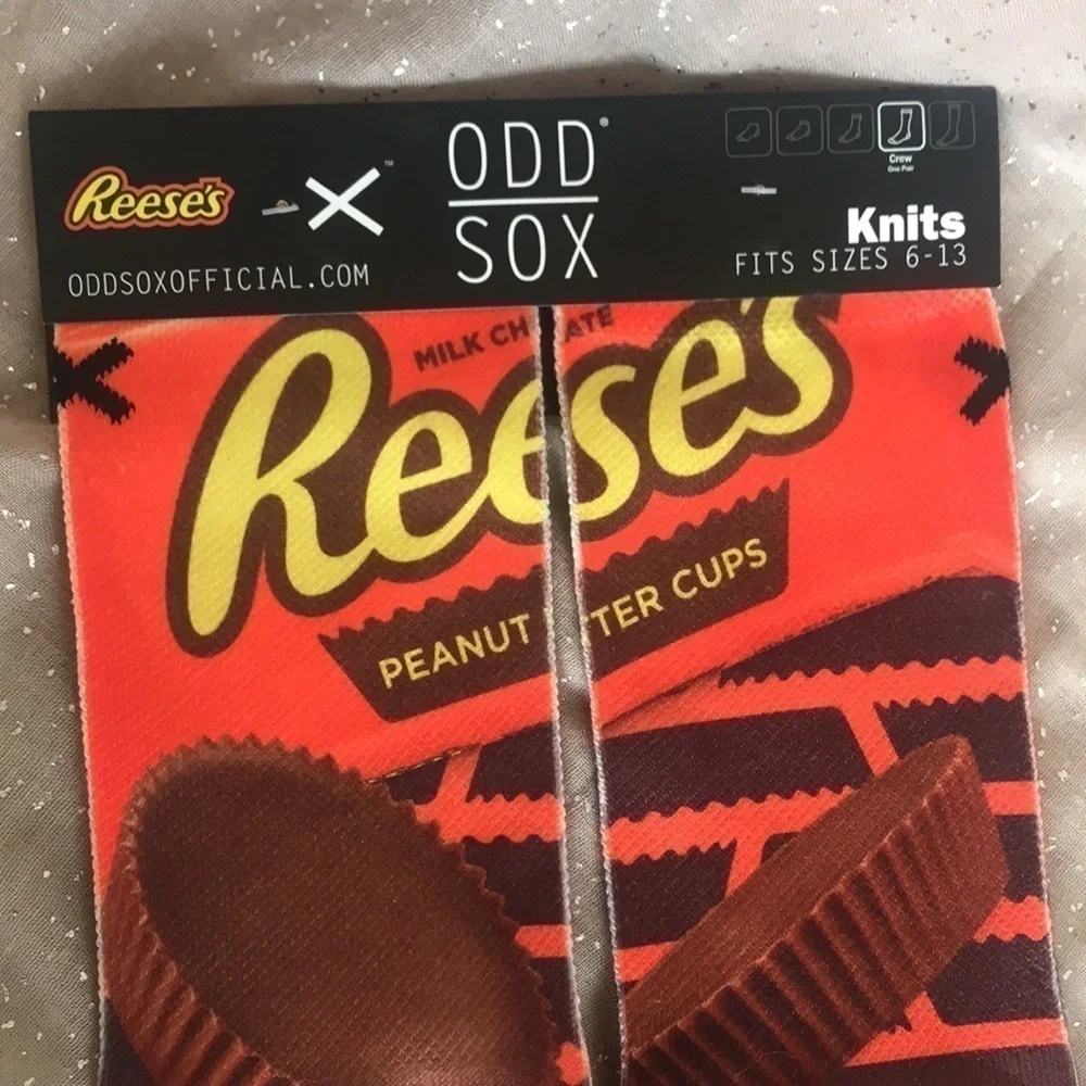 Brand New Odd Sox Reese’s Peanut Butter Cup Crew Socks